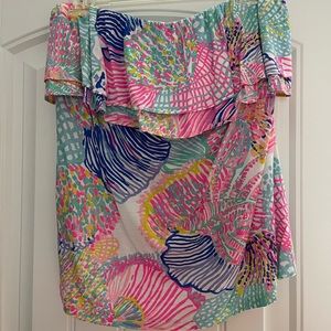 Lilly Pulitzer Strapless Shell top